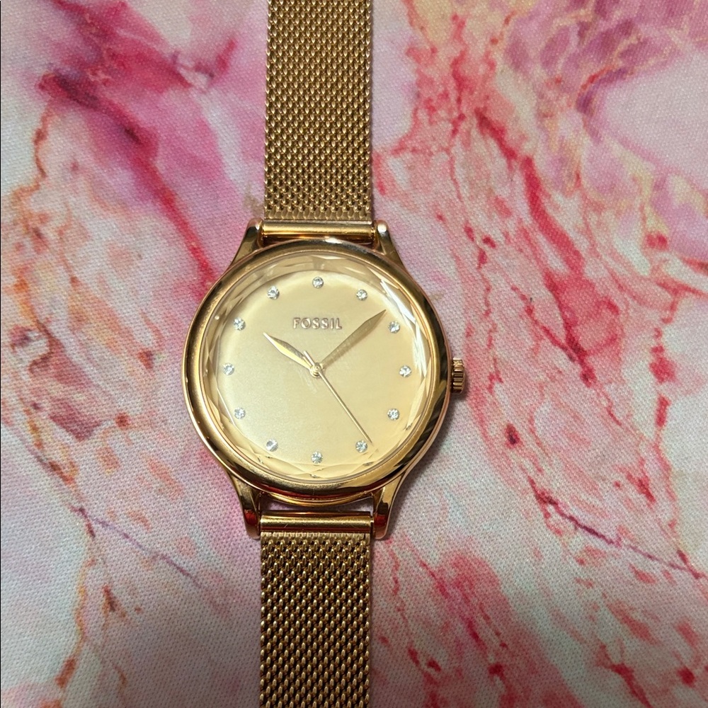 Fossil Women's Gold Mesh Watch